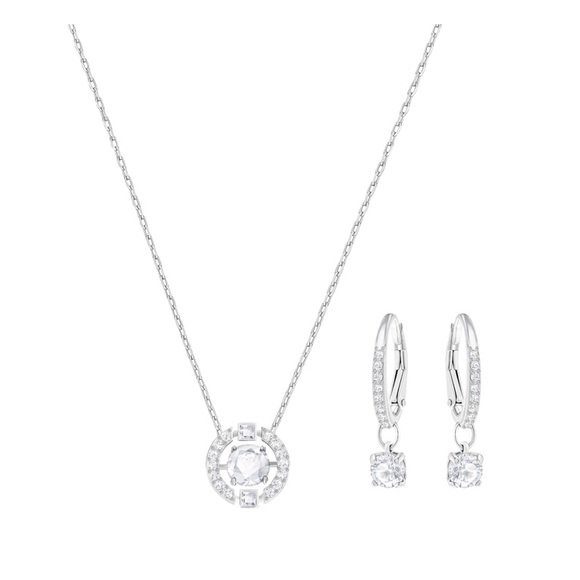 Swarovski Jewelry - Swarovski Sparkling Round Necklace/Earring Set